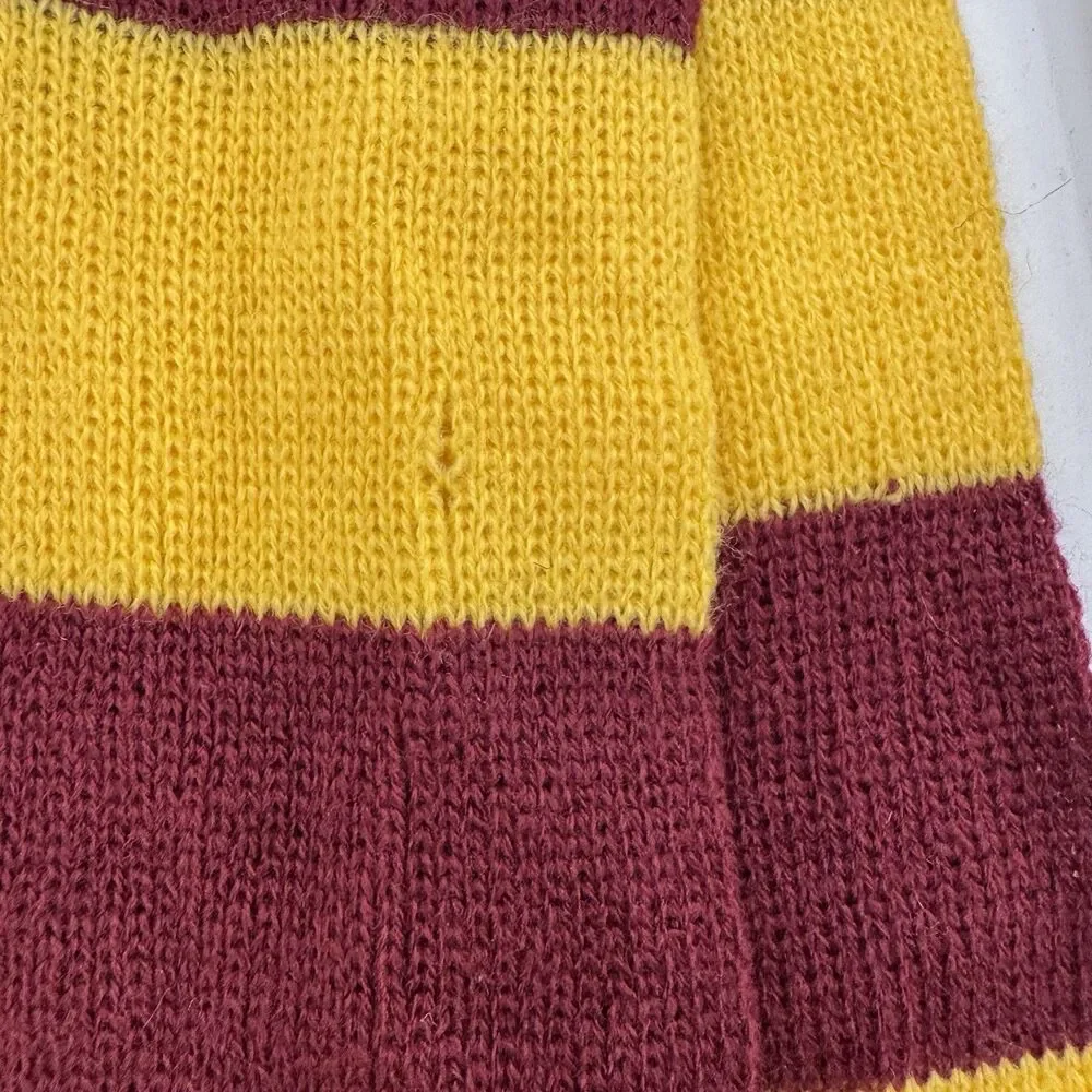 Harry Potter Gryffindor Scarf Knit House Crest Glasses Wand Cosplay Halloween